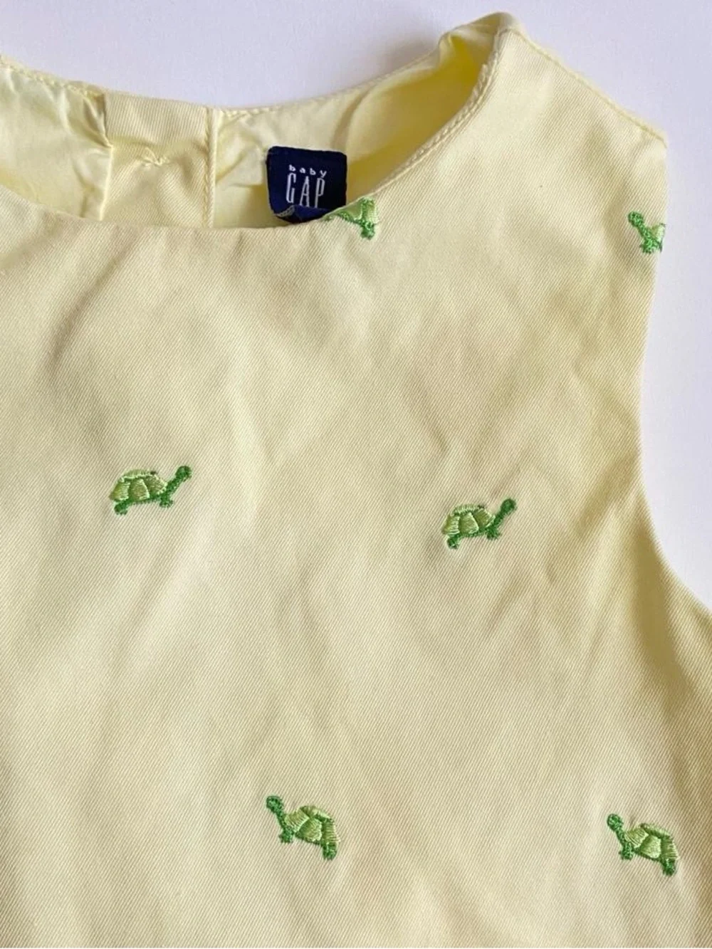 Vintage Gap yellow cotton turtle dress & bloomers set